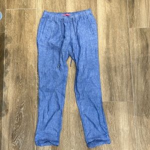 Lilly Pulitzer Aden Linen Pant, Size S, Beckon Blue NWT